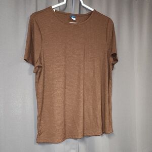 Md Luxe Old Navy Classic Brown Short Sleeve Tee